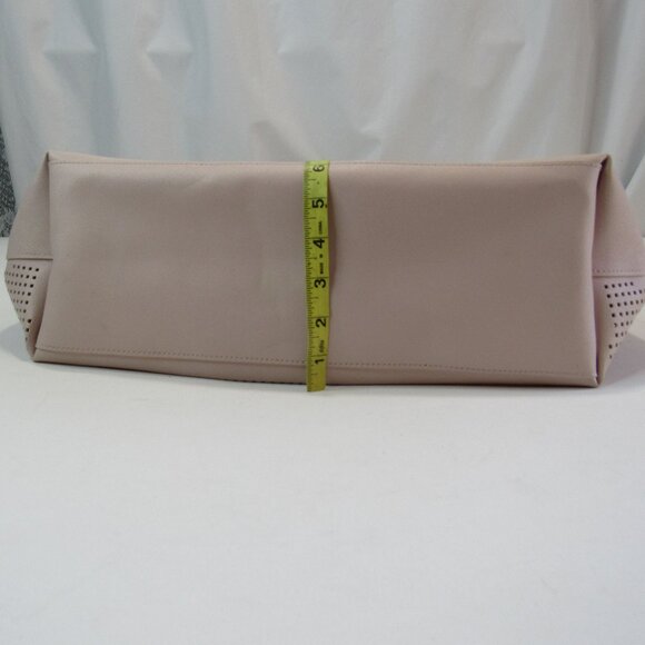 Vince CamutoLight Pink Floral Roses Cut Outs Tote Bag Large Shoulder/Handbags - Picture 5 of 7